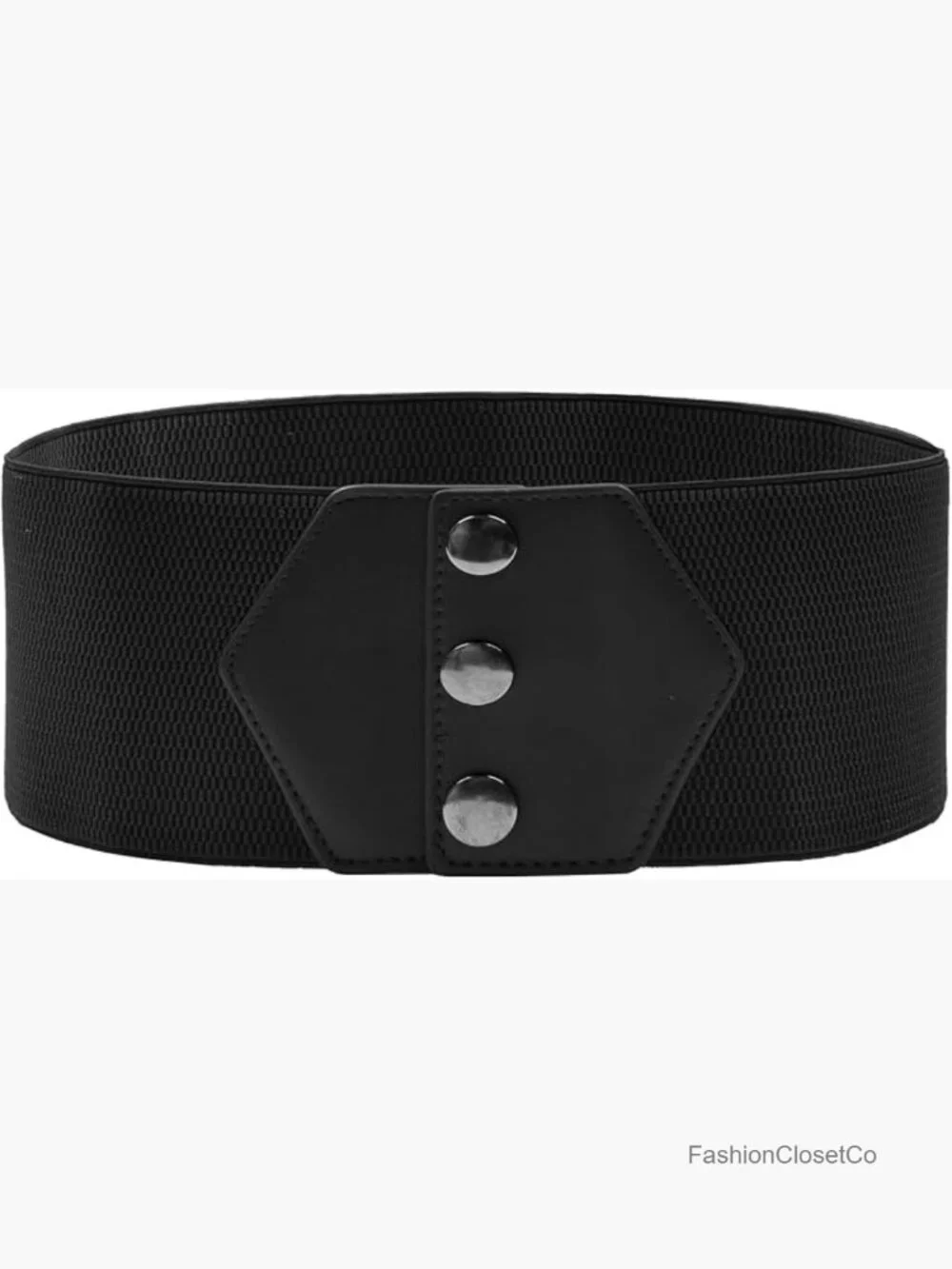 Snap-Button Corset Belt Wide Stretchy Waistband Elastic Belts for Dress